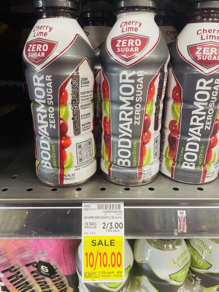 body armor and powerade kroger shelf image (1)