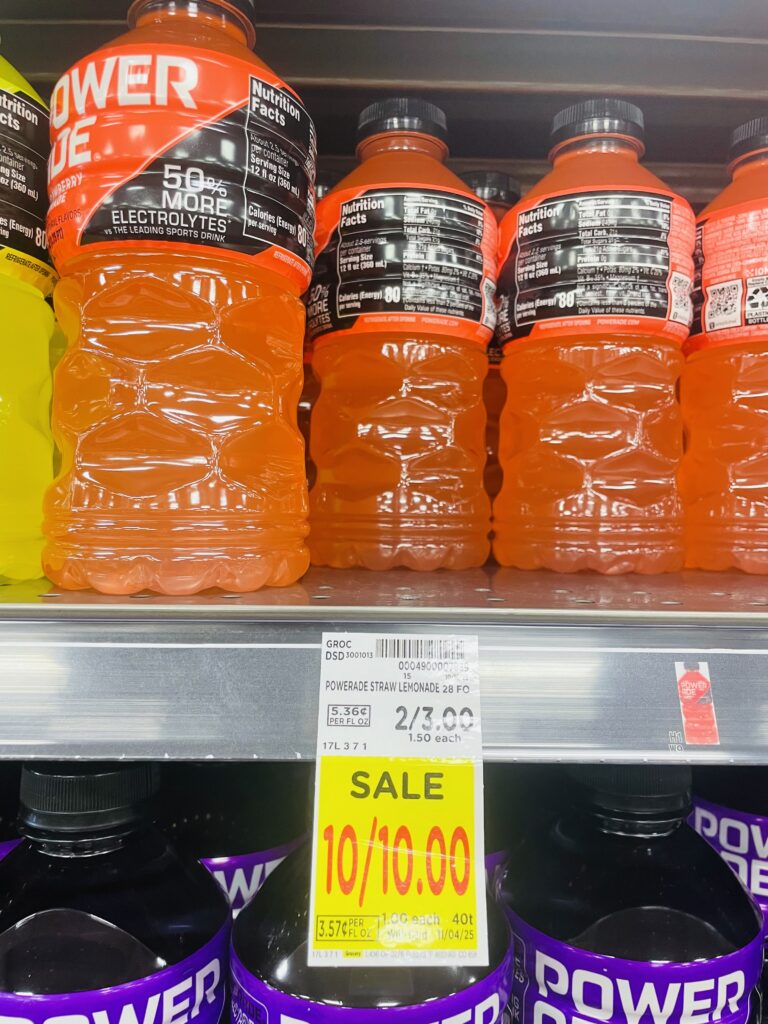 body armor and powerade kroger shelf image (1)