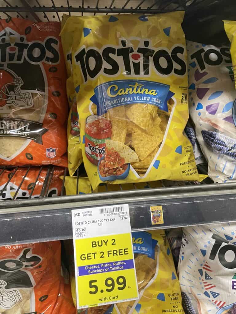 cheetos, ruffles and tostitos kroger shelf image (1)