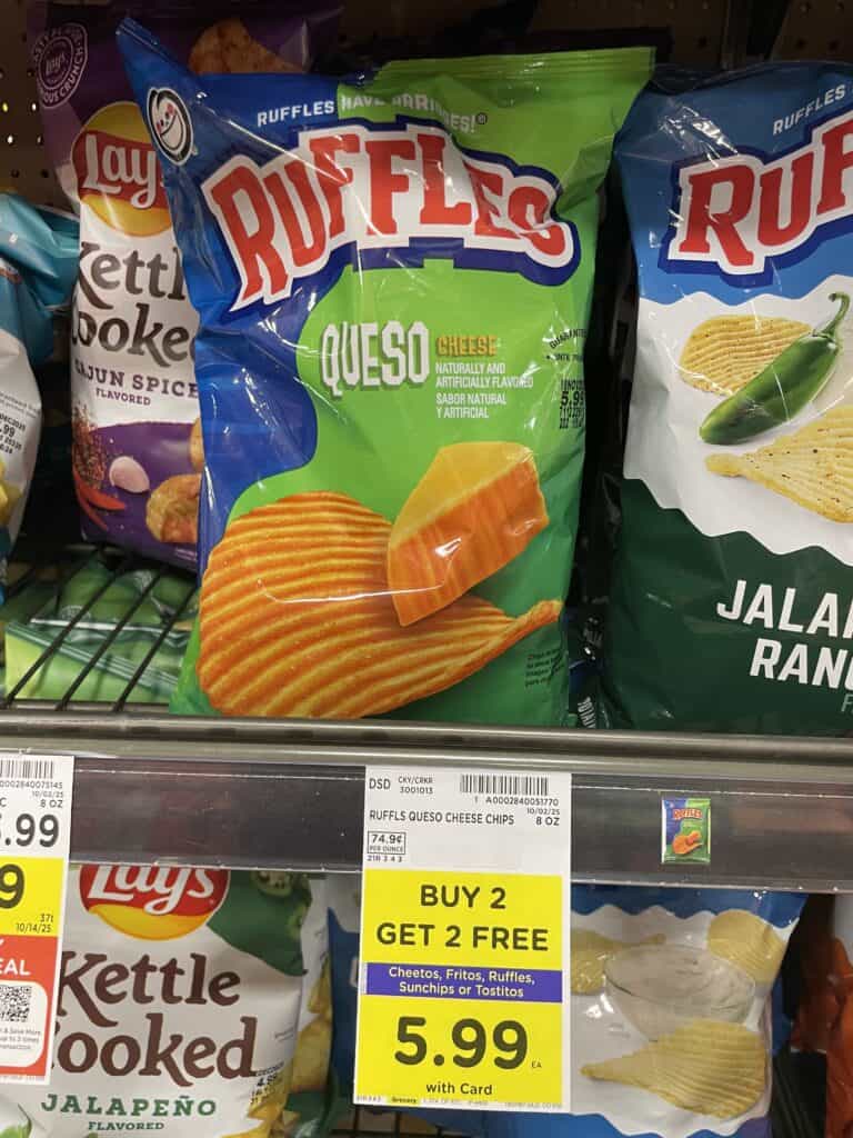 cheetos, ruffles and tostitos kroger shelf image (1)