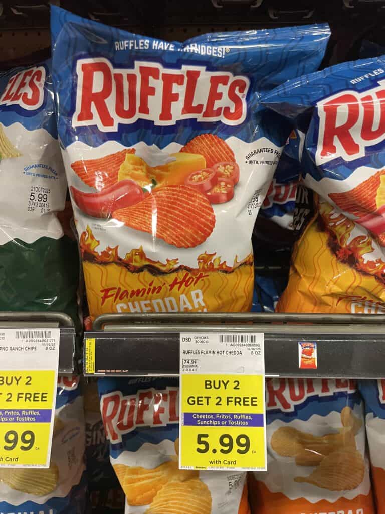 cheetos, ruffles and tostitos kroger shelf image (1)
