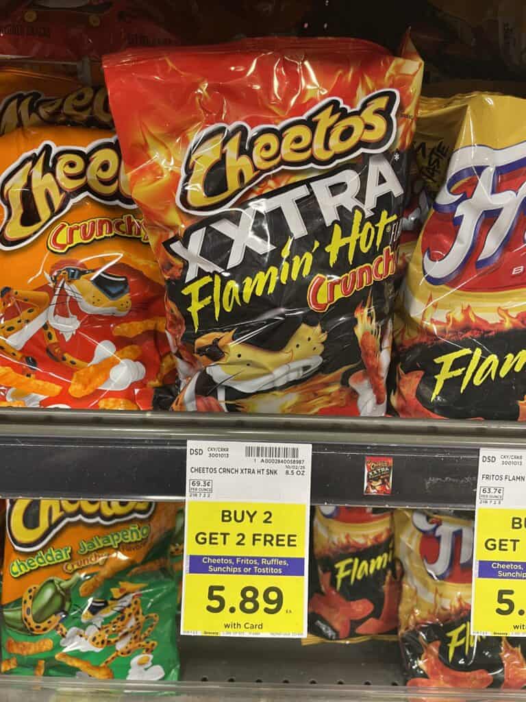 cheetos, ruffles and tostitos kroger shelf image (1)