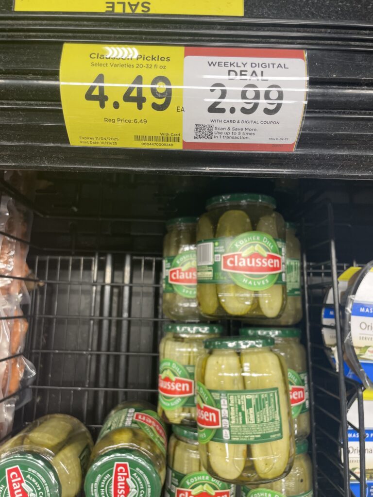 claussen pickles kroger shelf image (1)