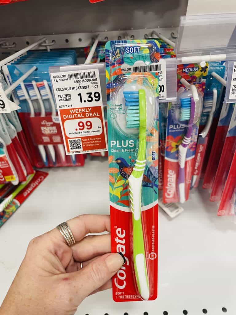 colgate toothbrush and toothpaste kroger shelf image (1)