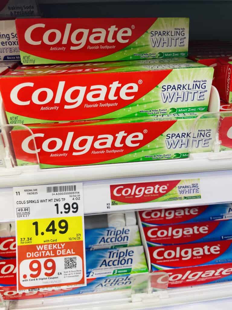 colgate toothbrush and toothpaste kroger shelf image (1)