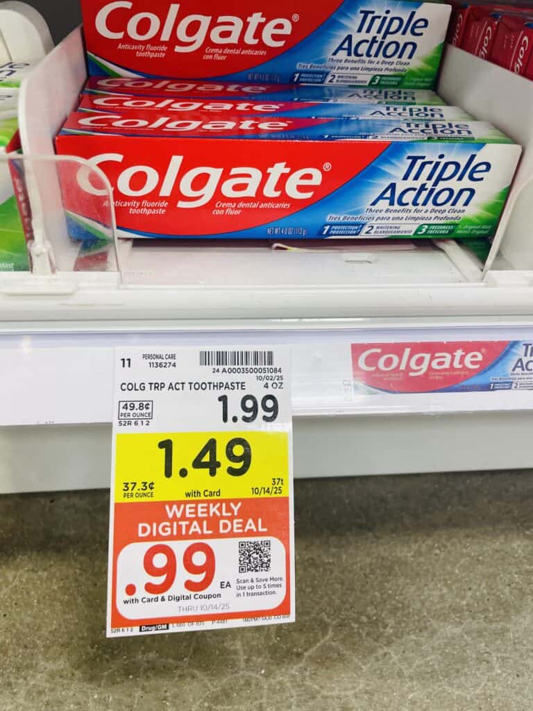 colgate toothbrush and toothpaste kroger shelf image (1)