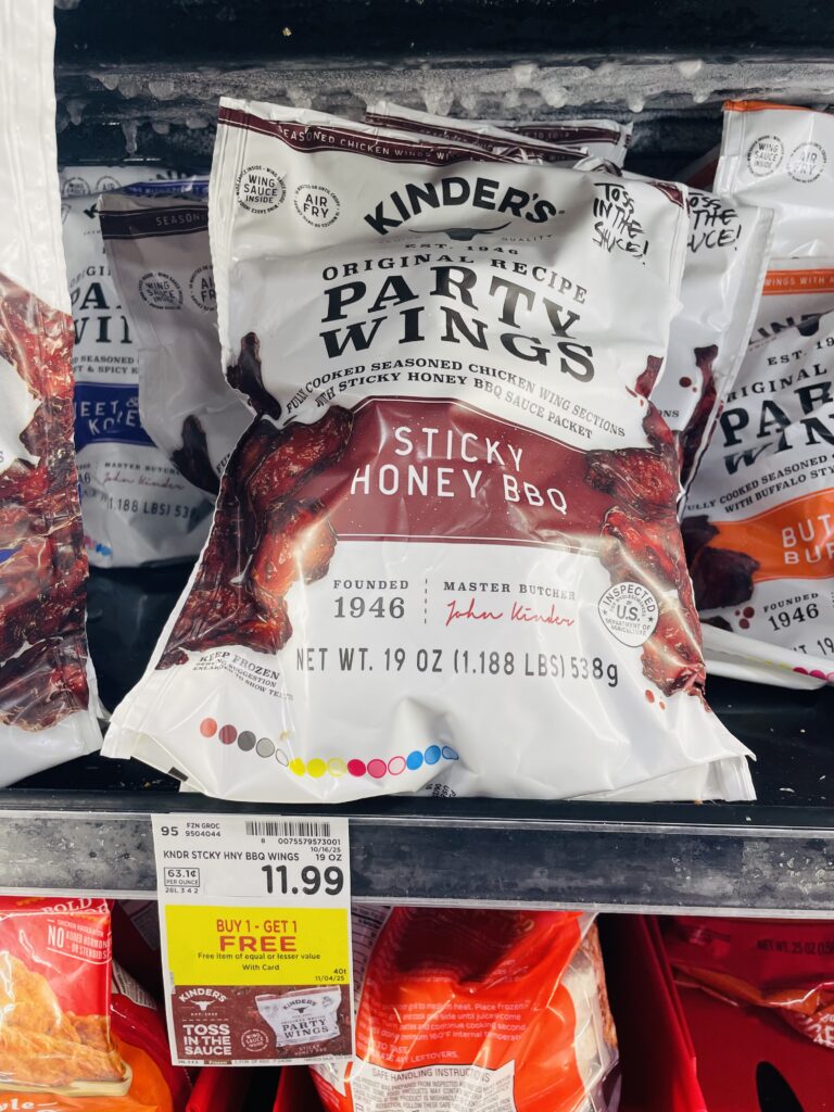 kinder's party wing kroger shelf image (1)