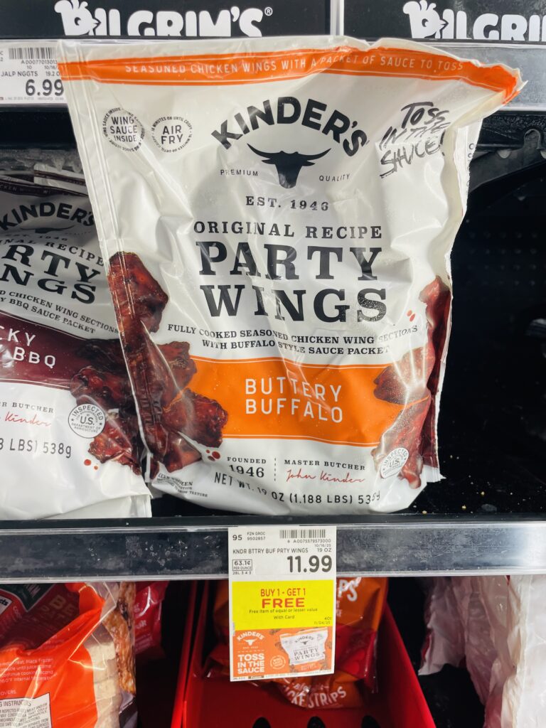 kinder's party wing kroger shelf image (1)