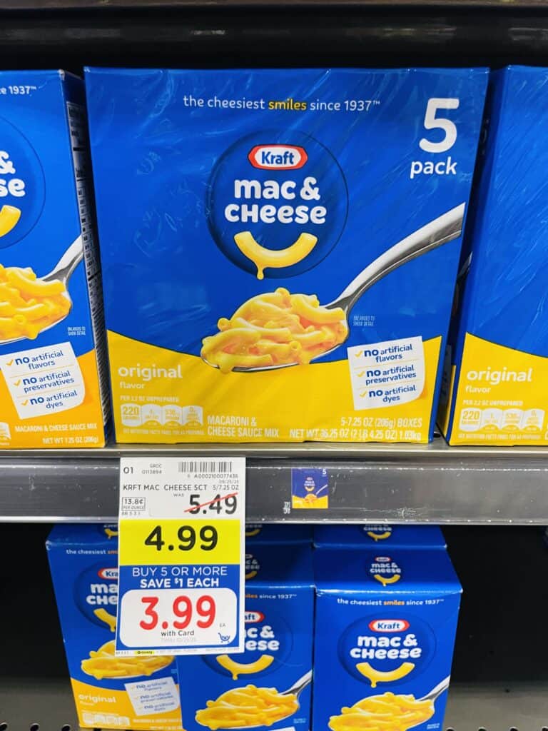 kraft mac and cheese kroger shelf image