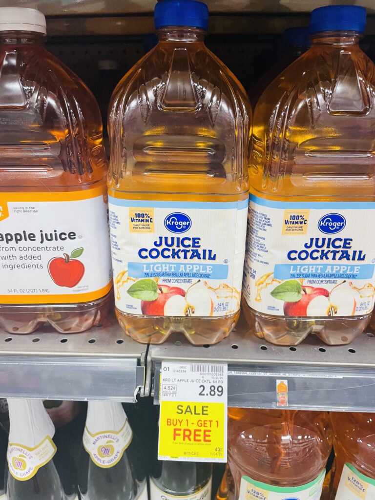 kroger apple juice shelf image (1)