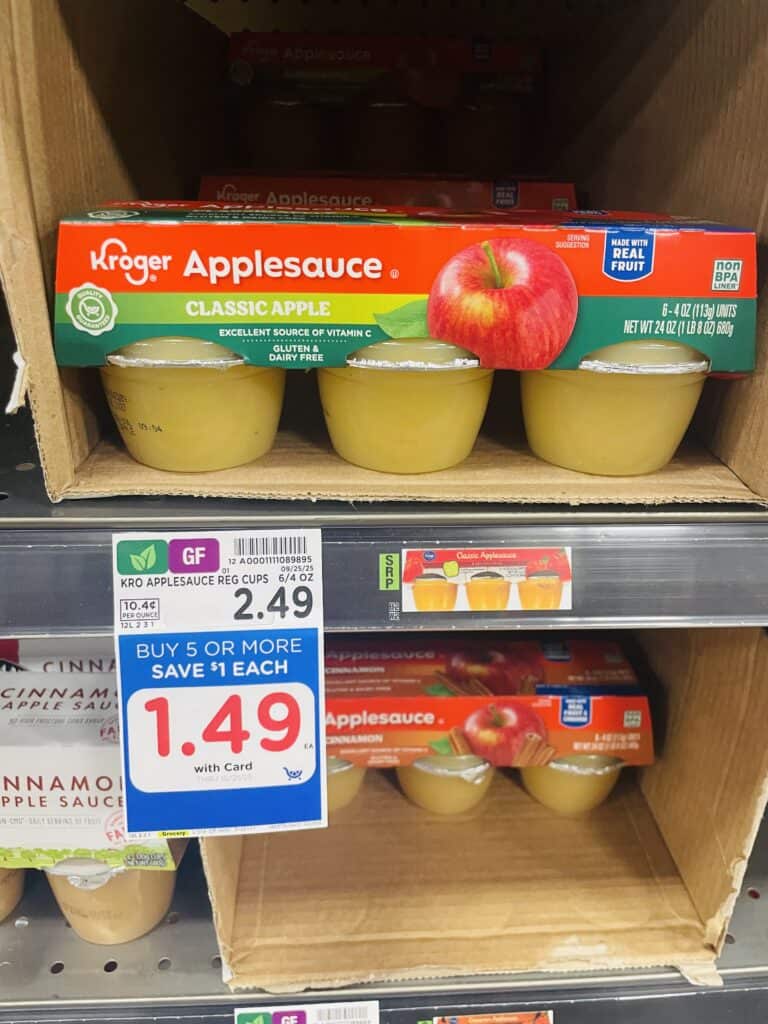 kroger apple sauce shelf image (1)