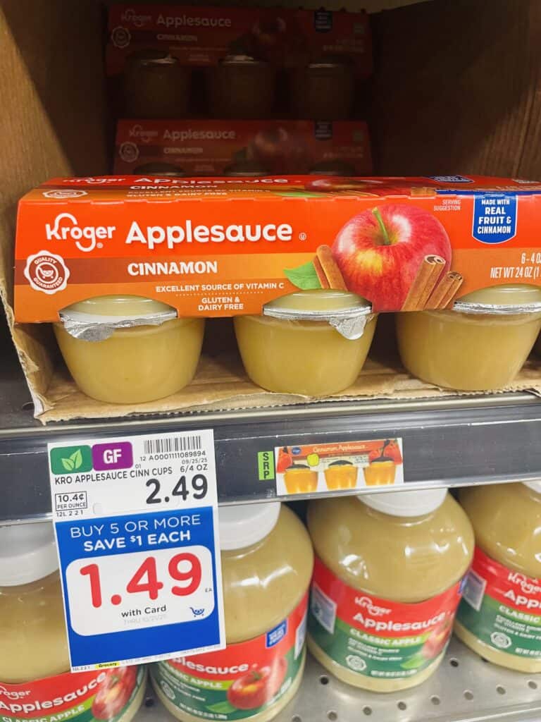 kroger apple sauce shelf image (1)