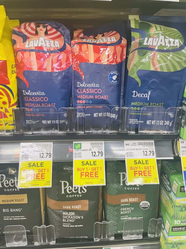 lavazza coffee kroger shelf image (1)