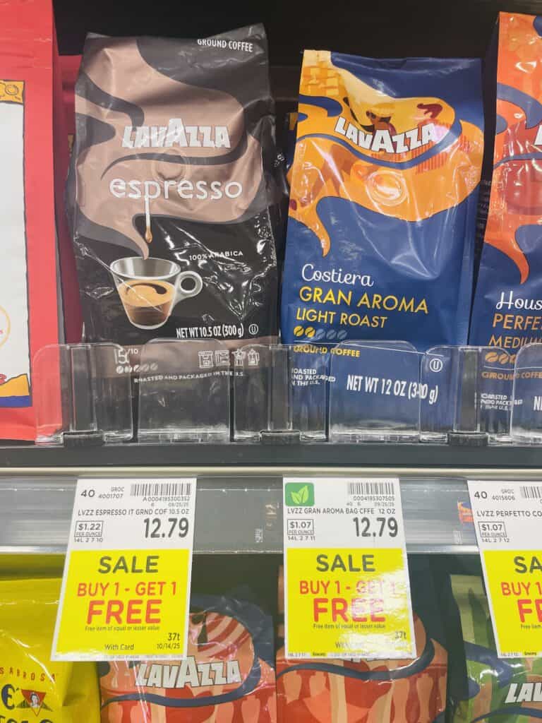 lavazza coffee kroger shelf image (1)