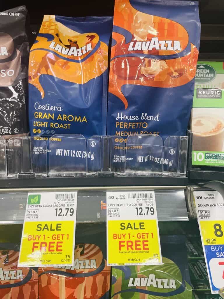 lavazza coffee kroger shelf image (1)