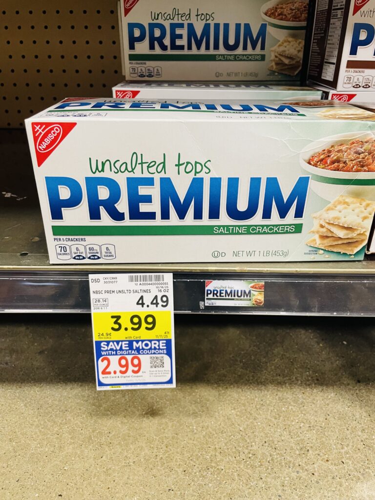 premium saltine crackers kroger shelf image (1)