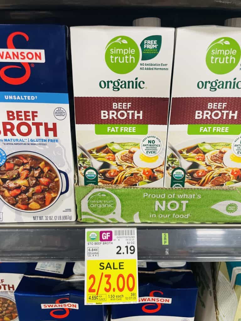 simple truth organic broths kroger shelf image (1)