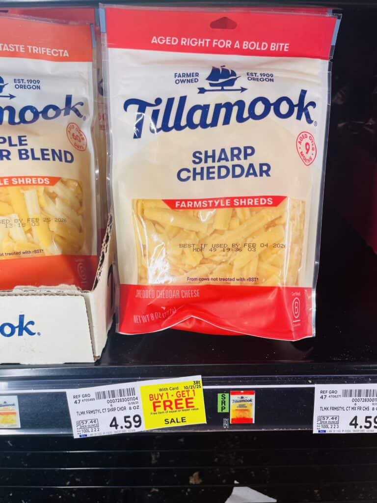tillamook cheese kroger shelf image (1)