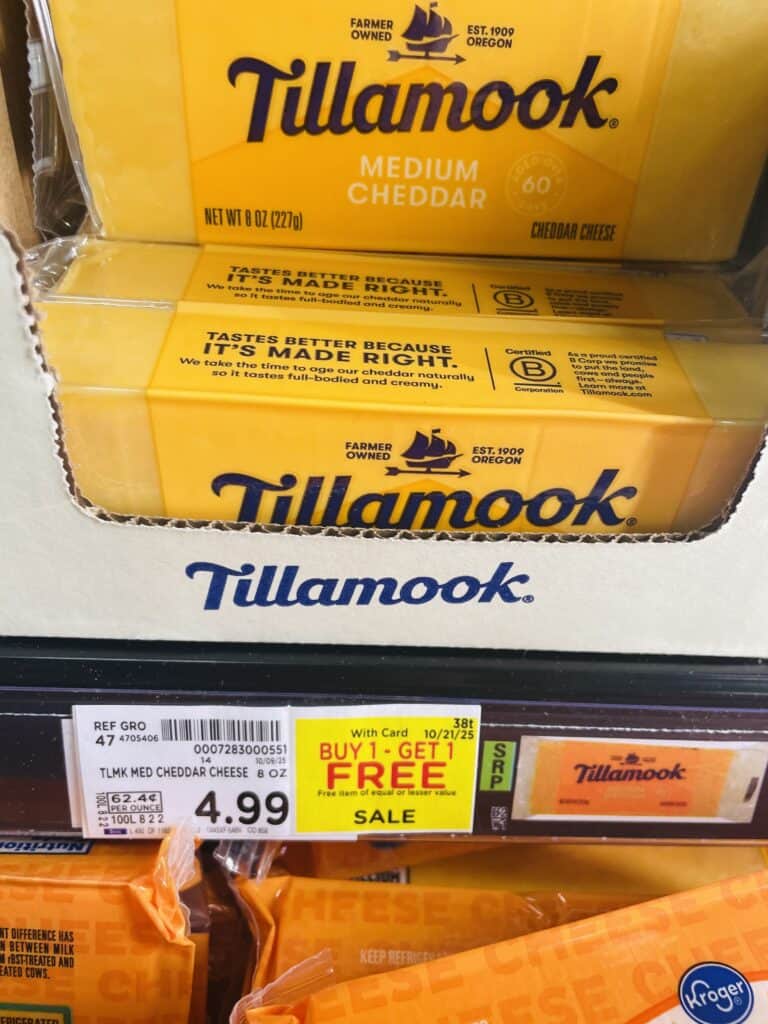 tillamook cheese kroger shelf image (1)
