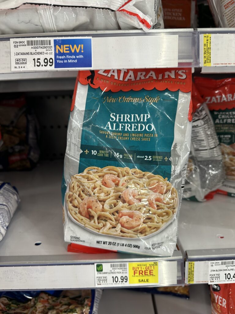 zatarain's frozen meals kroger shelf image (3)