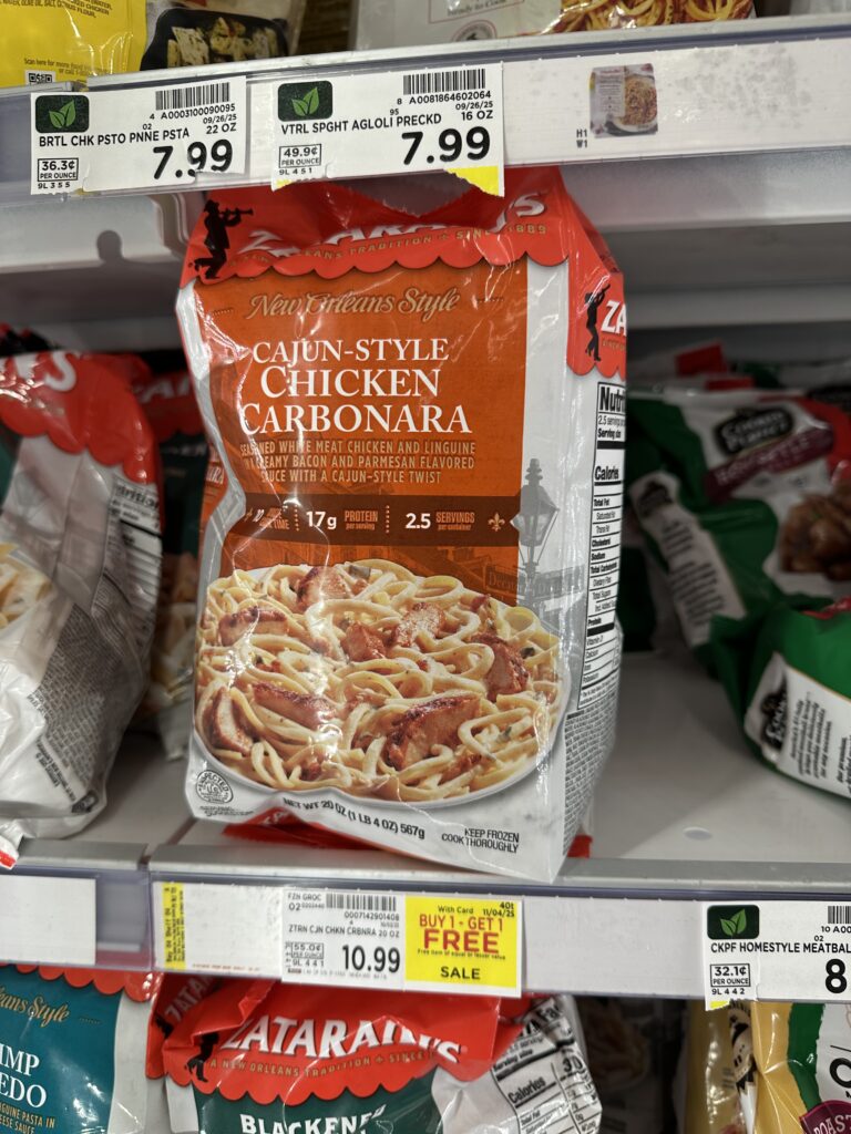 zatarain's frozen meals kroger shelf image (3)