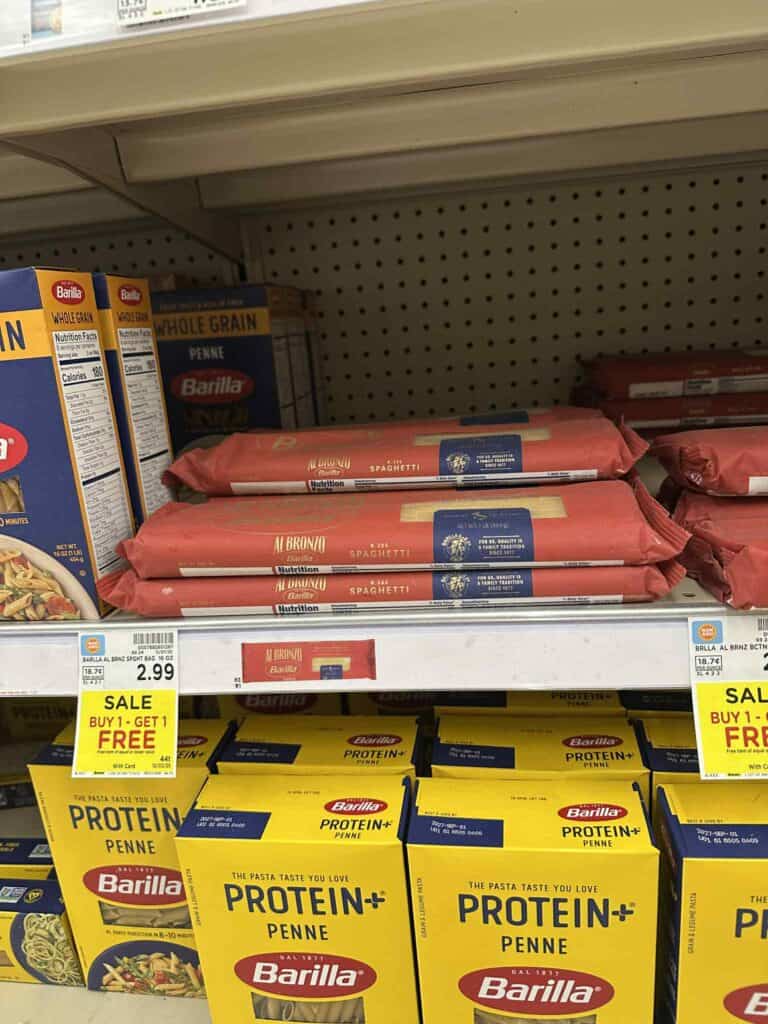 barilla al bronzo pasta Kroger shelf image