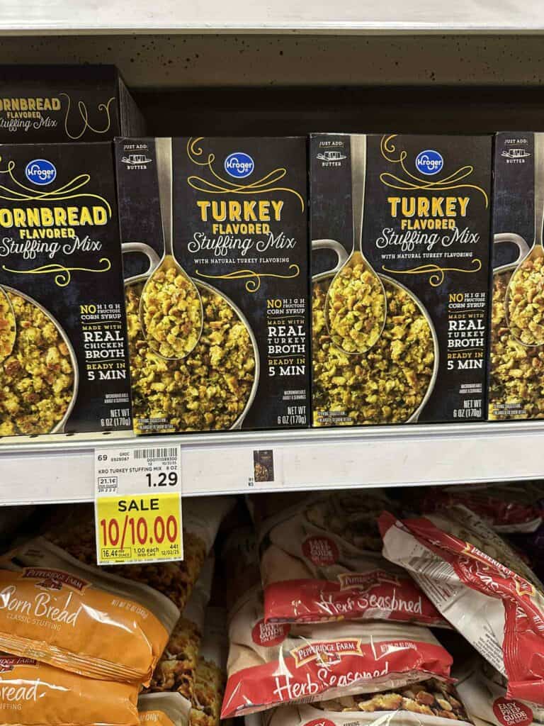 Kroger Stuffing mix shelf image