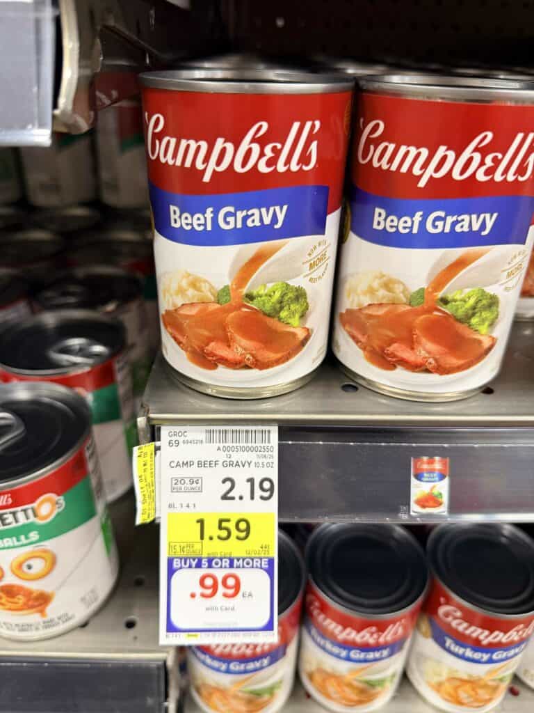 Campbell's Gravy Kroger Shelf Image