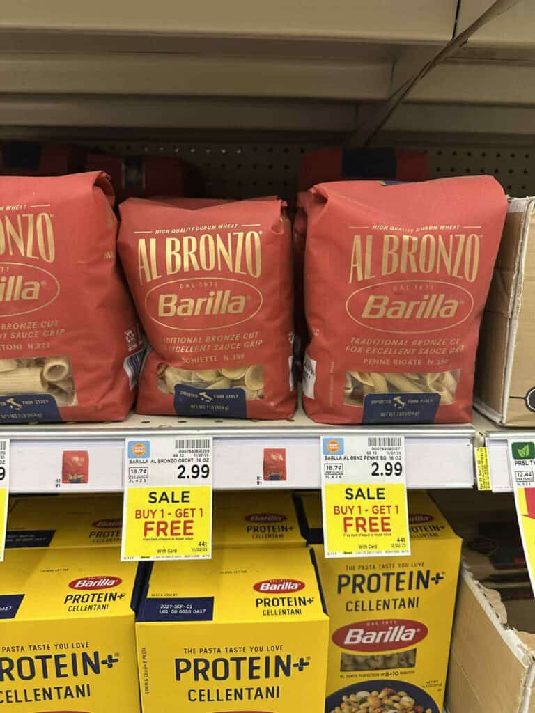 barilla al bronzo pasta Kroger shelf image