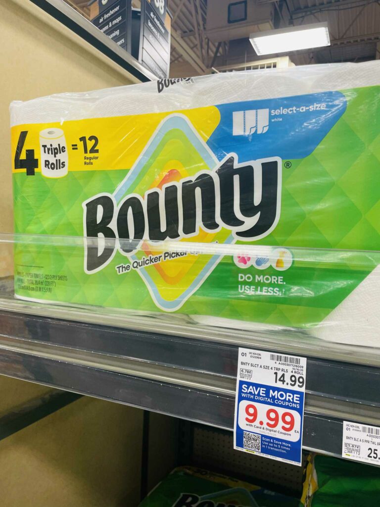 Bounty Paper Towels Kroger Shelf Image