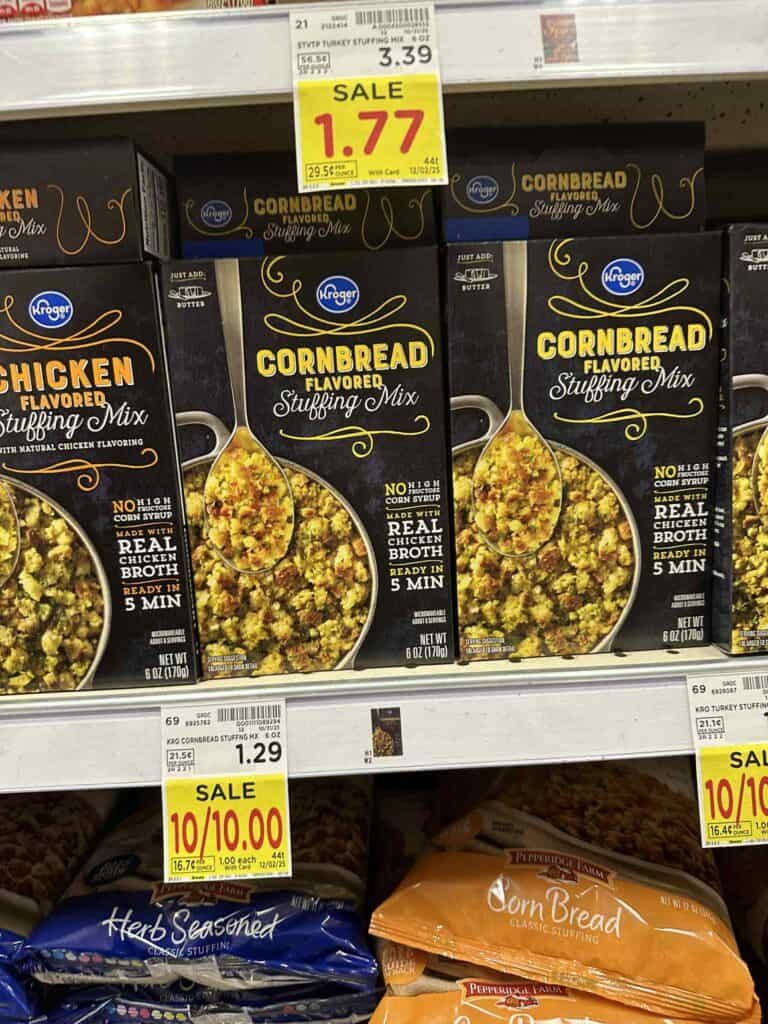 Kroger Stuffing mix shelf image