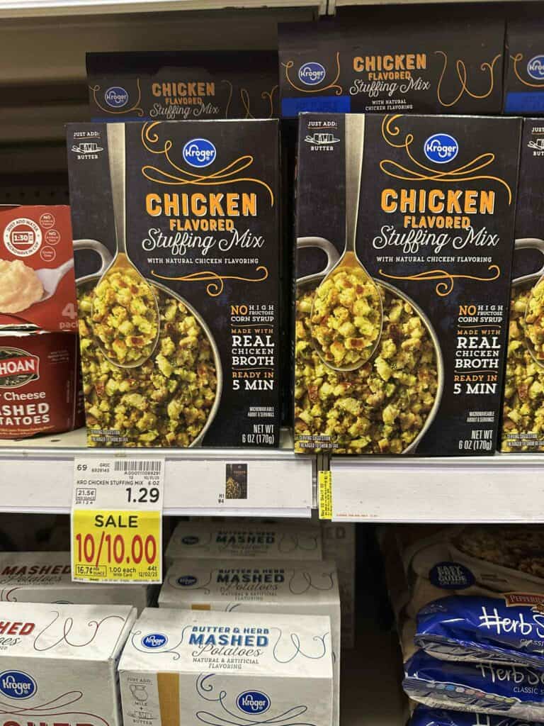 Kroger Stuffing mix shelf image