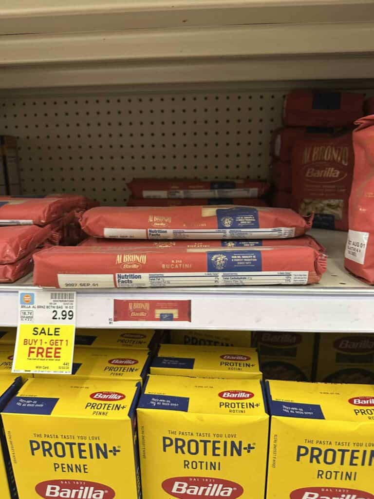 barilla al bronzo pasta Kroger shelf image