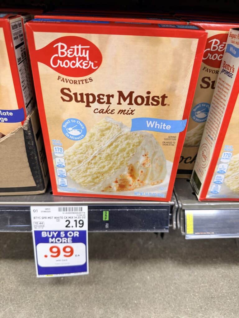 Betty Crocker Cake Mix Kroger Shelf Image