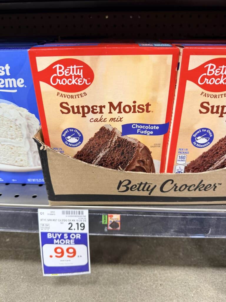 Betty Crocker Cake Mix Kroger Shelf Image