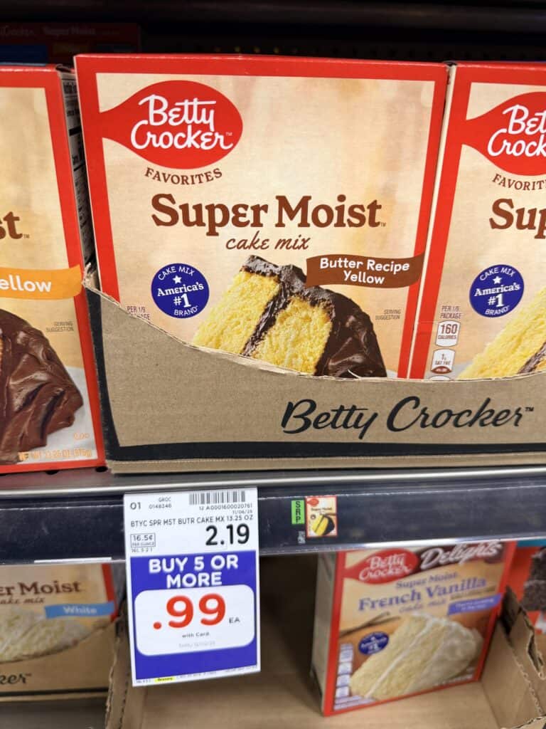 Betty Crocker Cake Mix Kroger Shelf Image
