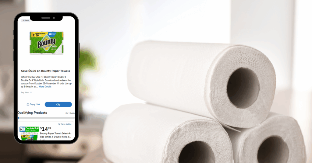 Bounty Paper Towels Kroger Digital Coupon
