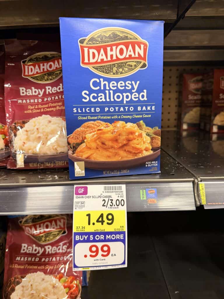 Idahoan Potatoes Kroger Shelf Image