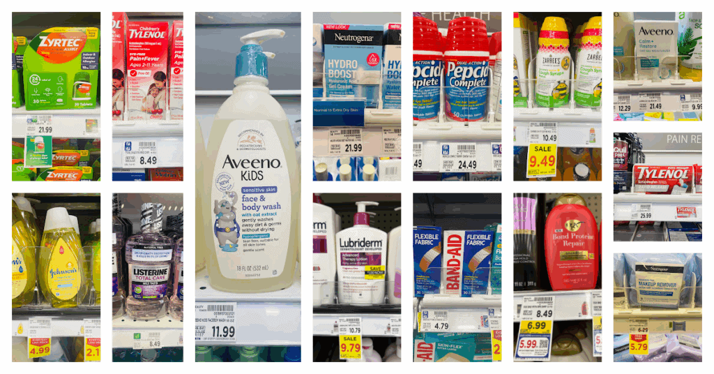 Make Holidays More Rewarding Kenvue Event Kroger shelf images