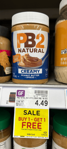 PB2 Peanut Butter Kroger Shelf Image