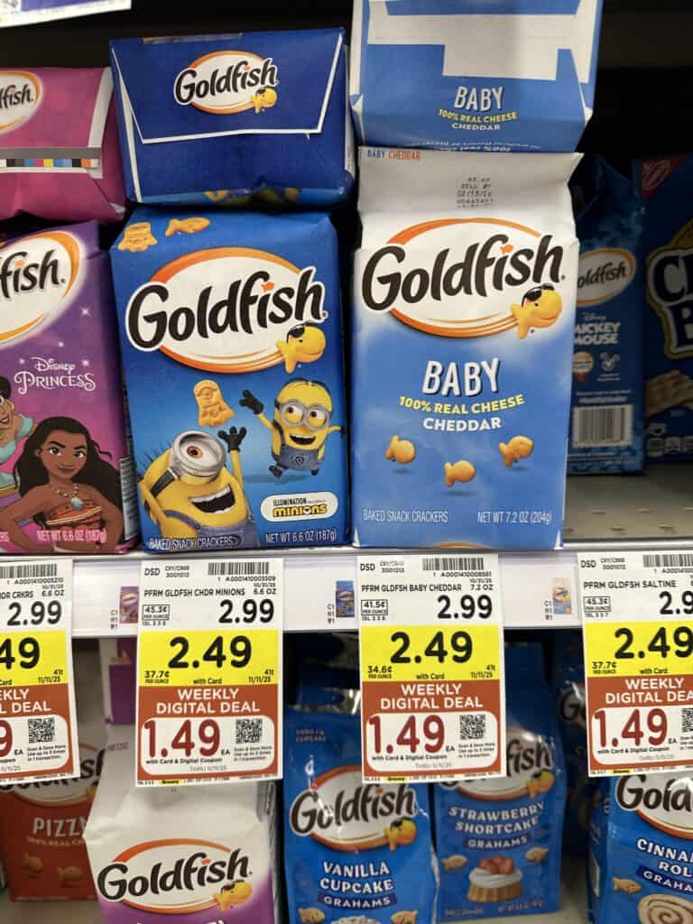 Pepperidge Farm Goldfish Kroger Shelf Image