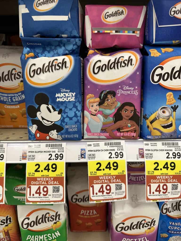 Pepperidge Farm Goldfish Kroger Shelf Image