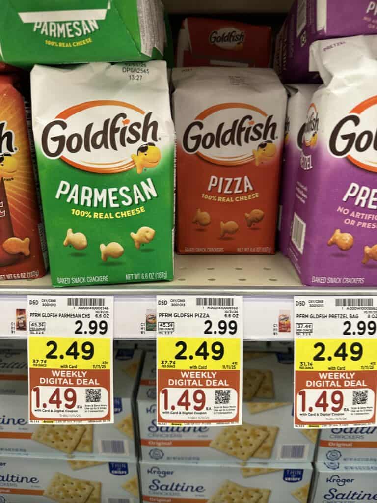 Pepperidge Farm Goldfish Kroger Shelf Image