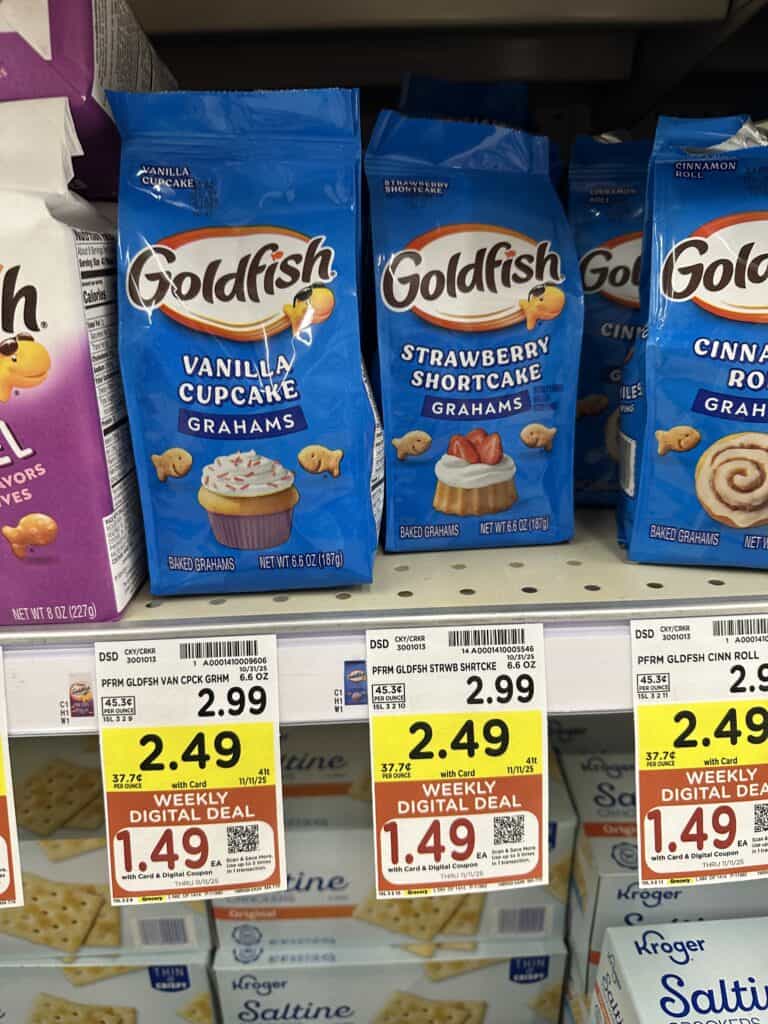 Pepperidge Farm Goldfish Kroger Shelf Image