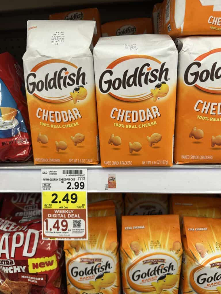 Pepperidge Farm Goldfish Kroger Shelf Image