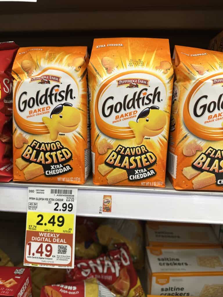 Pepperidge Farm Goldfish Kroger Shelf Image