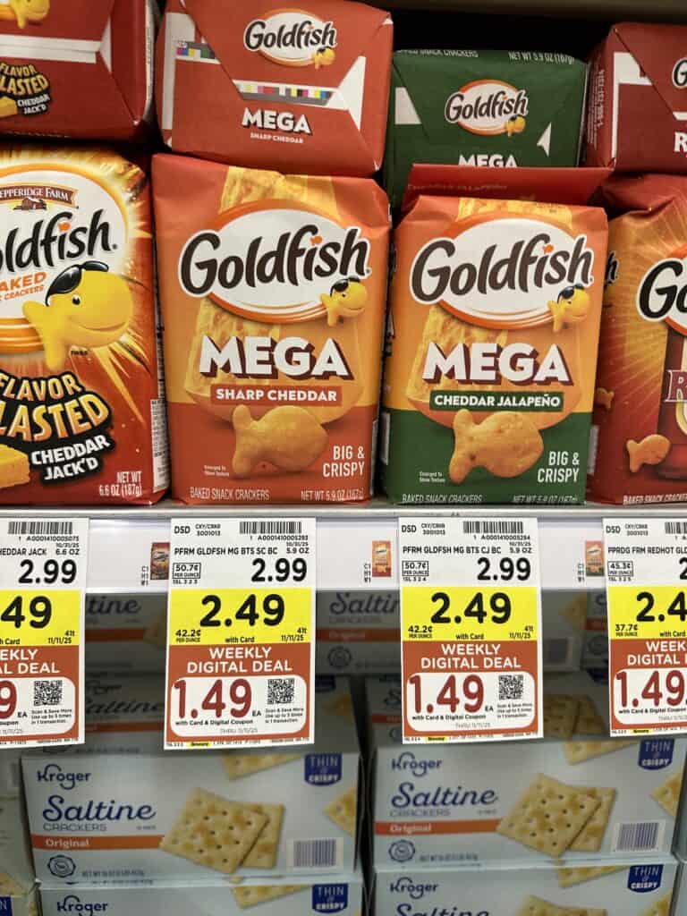 Pepperidge Farm Goldfish Kroger Shelf Image
