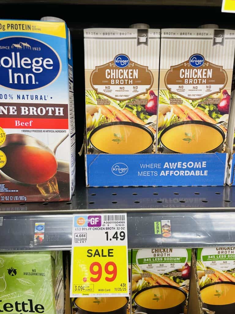 Kroger broth shelf image