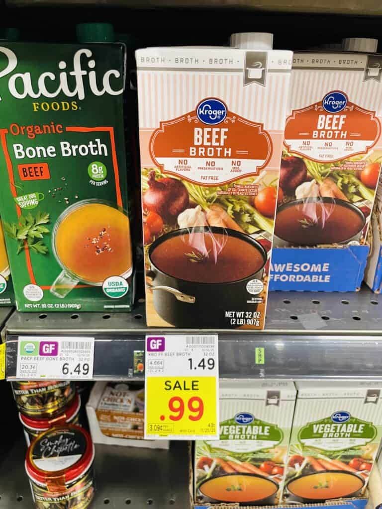 Kroger broth shelf image