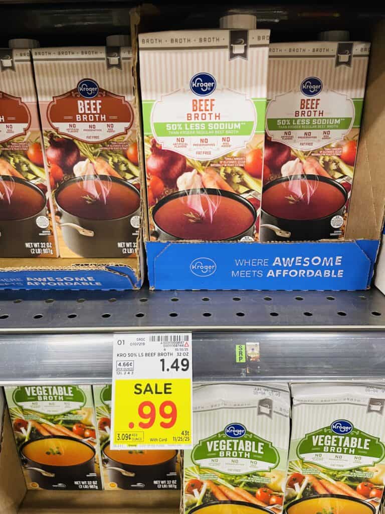 Kroger broth shelf image